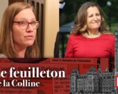 Karina Gould et Chrystia Freeland se sont lancées le même jour dans la course à la chefferie libérale. &mdash; Photo : Inès Lombardo/Marianne Dépelteau – Francopresse