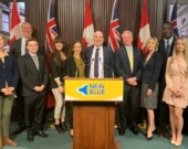 Le Nouveau Parti bleu de l’Ontario, fondé en 2020 par Jim et Belinda Karahalios &mdash; Photos : newblueontario/web
