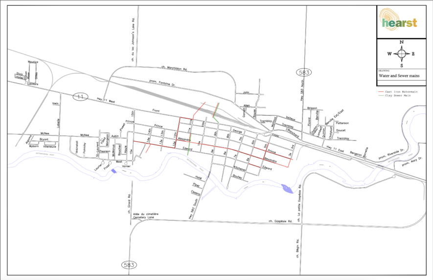   Image : cartographie des conduites critiques/Ville de Hearst