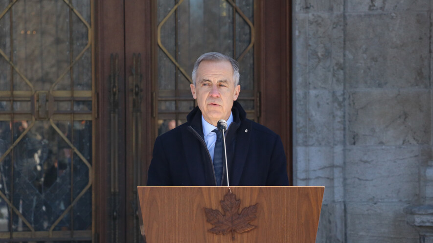 La campagne électorale fédérale a été déclenchée dimanche, à la suite de la visite de Mark Carney chez la gouverneure générale. &mdash; Photo : Inès Lombardo – Francopresse