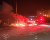 L'incendie criminel à Cochrane &mdash; Photo : PPO
