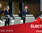 Le débat des chefs en anglais a rassemblé quelques thèmes, dont la sécurité, l’environnement et le cout de la vie. Ont été exclus ceux des arts, de la culture et des langues. &mdash; Photo : Christopher Katsarov, POOL