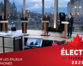 Le débat sur les enjeux francophones s’est déroulé à Ottawa le 22 avril, avec des candidats de cinq partis : le Bloc québécois, le Parti conservateur du Canada, le Parti libéral du Canada, le Nouveau Parti démocratique et le Parti vert. &mdash; Photo : Olivier Plante – Radio-Canada