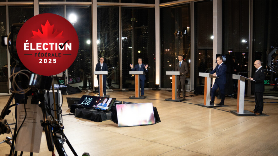 Le débat sur la francophonie a été animé, mais en fin de compte, les réponses à chaque question livraient plus une promesse similaire des beaux jours à venir. &mdash; Photo : Olivier Plante – Radio-Canada