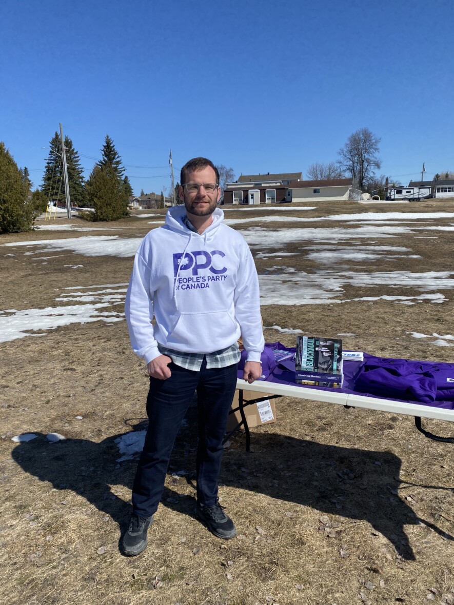 Serge Lefebvre, le candidat du Parti populaire du Canada (PPC) pour la circonscription de Kapuskasing-Timmins-Mushkegowuk &mdash; Photo : Ndery Dione