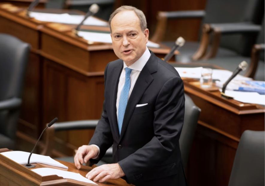 Le ministre des Finances de l’Ontario, Peter Bethlenfalvy, est en voie de dévoiler le budget annuel de la province. &mdash; Photo : Franck Gunn/Archives La Presse Canadienne