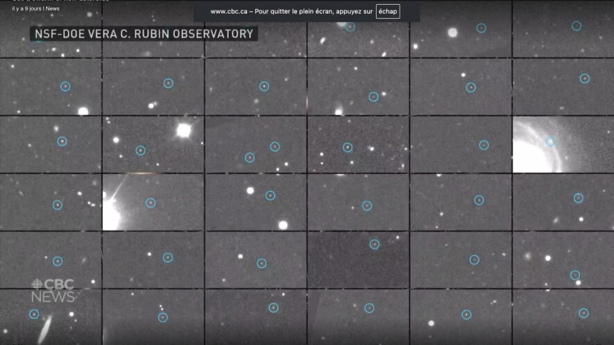   Extrait d'une vidéo : RubinObservatory / NOIRLab / SLAC/ NSF/ DOE/ AURA