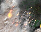 Feu de forêt au Québec, 28 juin 2023 &mdash; Image des satellites Sentinel du projet européen Copernicus