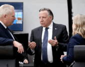 François Legault et Doug Ford. &mdash; Photo : Patrick Woodbury/Archives Le Droit