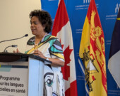 La ministre fédérale de la Santé, Marjorie Michel, était à Moncton pour annoncer un nouveau financement pour la santé en français dans tout le pays, dont une bonne portion sera consacrée à des actions dans les provinces maritimes. &mdash; Photo : Rémy Bourdillon – Acadie Nouvelle