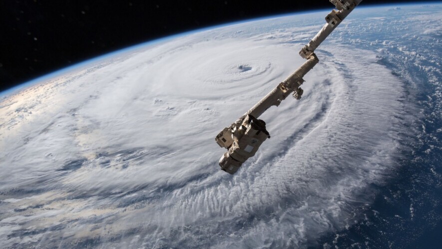 L'ouragan Florence vu de la station spatiale, le 12 septembre 2018. &mdash; Photo : NASA