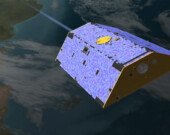 Représentation d’artiste du duo de satellites GRACE. &mdash; Image: NASA
