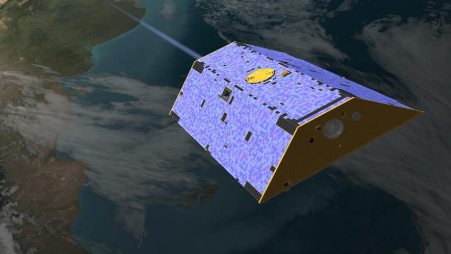 Représentation d’artiste du duo de satellites GRACE. &mdash; Image: NASA