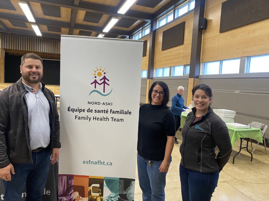Quelques membres de l’Équipe de santé familiale Nord-Aski, dirigée par leur directrice générale, Sylvie Roy, étaient au cœur de l’organisation de cette activité, aux côtés de la Maison Renaissance, du Centre Labelle, des Services de mieux-être et des Services de toxicomanie Cochrane-Nord Inc. de Hearst. &mdash; Photo : Ndery Dione
