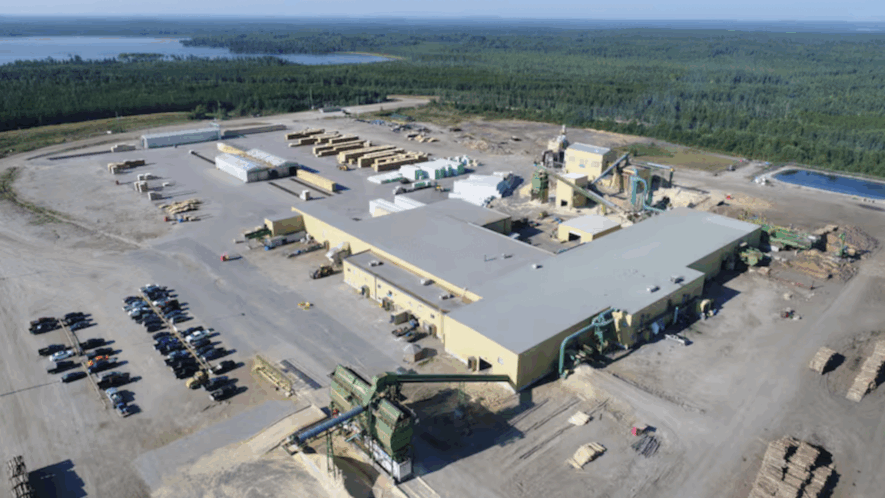 Avec les tarifs américains sur le bois d’œuvre qui font mal à l’industrie forestière, l’usine d’Ear Falls, située dans le nord-ouest de l’Ontario, vient d’être fermée. &mdash; Photo : Interfor/web