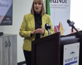 La députée Rochefort a lancé à North Bay un projet pilote pluriannuel visant à aider les entreprises du Nord de l’Ontario à se diversifier et à explorer le secteur de la défense, afin de favoriser leur succès à long terme dans ce domaine. &mdash; Photo : Pauline Rochefort/Facebook
