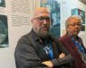 Christian Quesnel et Jacques Poirier à la bibliothèque de l’UdeH pour la présentation de la bande dessinée. &mdash; Photo de courtoisie