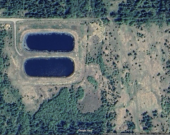 La lagune du village de Val Côté &mdash; Capture d'écran : Google Maps