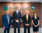 Comme l’a indiqué Nolan Quinn sur sa page Facebook à la suite de son annonce à l’Université Nipissing, la province veut protéger le bassin de talents dont le Nord de l’Ontario a besoin pour construire davantage de logements, d’autoroutes, d’hôpitaux et d’autres infrastructures essentielles à la croissance économique. &mdash; Photo : Nolan Quinn/Facebook