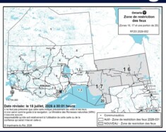   Carte : Ontario Forest Fires/Facebook