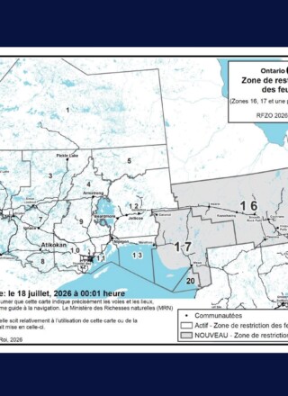   Carte : Ontario Forest Fires/Facebook
