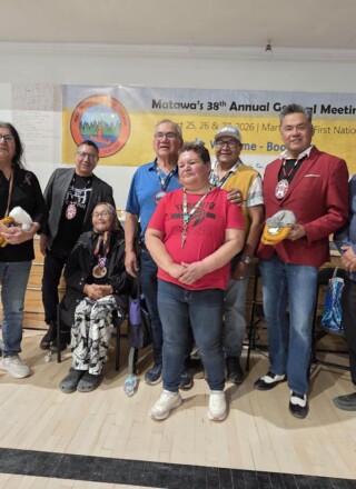 Les dirigeants de Matawa se sont réunis à Marten Falls à l’occasion de la 38e assemblée générale annuelle de l’organisation. &mdash; Photo : Nishnawbe Aski Nation/Facebook