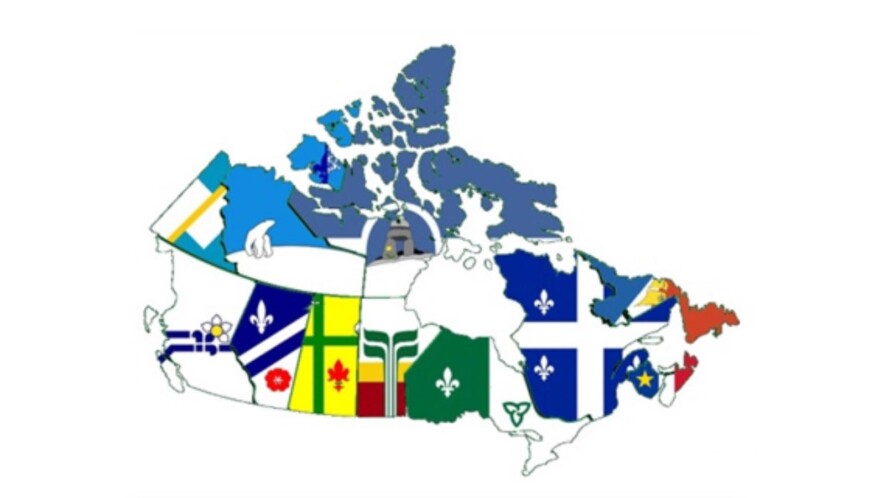   Photo : Drapeaux des communautés francophones canadiennes/quebeccultureblog.com