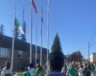La levée du drapeau franco-ontarien, en 2025, à Hearst. &mdash; Photo : Archives/Le Nord