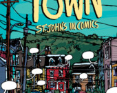 Sur la couverture de Town figurent des esquisses faites par Wallace Ryan des rues de St. John’s, ré-imaginées en pleine couleur par Paul Tucker. — Andrew Benteau (Courtoisie)