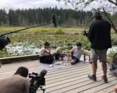 Fortin : La famille d’Emmanuelle en pique-nique au bord de l’eau. &mdash; Photo : Courtoisie Sandra Fortin
