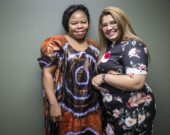 Bénédict Watchi (g.) et Nawsheen Khayrattee (d.) ont participé à la conférence sur le racisme organisée par la CIF et les réseaux d'intégration des T.-N.-O. et de Colombie-Britannique. &mdash; Photo : Marine Ernoult