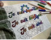 Les élèves de 7e et 8e année ont appliqué le message d'optimisme. &mdash; Photos : Courtoisie