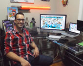 Martin Deschatelets, dans son studio, en train de travailler à la bande dessinée L’Ordre de Jacques Cartier.  &mdash; Photo : Martin Deschatelets