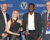 Abbey Maille et Fabrice Marvin Zongo, athlètes féminine et masculin de l’année de l’Université Laurentienne. &mdash; Photo : Université Laurentienne