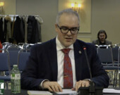 Serge Miville lors de sa présentation au comité de consultation prébudgétaire de l’Ontario &mdash; Photo : Capture d’écran