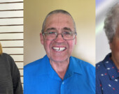 Annik Boucher, présidente de l’ACFO Témiskaming, Marc Dumont, enseignant à la retraite, Réjeanne Massie, présidente de l'Artem. &mdash; Photos : Courtoisie