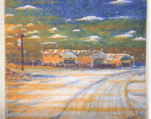 L'œuvre Coucher de soleil à la baie nordique, de l’artiste Norman Guertin. &mdash; Photo : Courtoisie