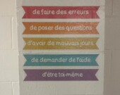Quelques-uns des messages positifs qui sont affichés sur les murs de l’école. &mdash; Photo : École Notre-Dame de la Merci