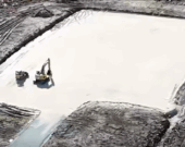 Le site devant abriter la station. &mdash; Photo : Capture capsule vidéo de la Ville de Timmins.