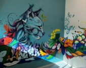 La nouvelle murale peinte en collaboration avec Mique Michelle et les élèves de l’ÉSC La Renaissance. &mdash; Crédit : ÉSC La Renaissance