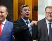 Les réponses d’Ali Shafqat, président du Conseil du Trésor, n’ont pas satisfait le conservateur Joël Godin et le bloquiste Mario Beaulieu. &mdash; Photos : Inès Lombardo et Courtoisies