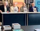 De gauche à droite : Julie Boissonneault, Simon Laflamme, Rachid Bagaoui et Donald Dennie. &mdash; Photo : Lise Dugas