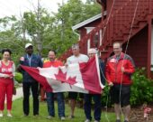 De gauche à droite : Kathy Bourque, père Cyrille Assihou, Glenn Diggdon, Calvin d’Entremont, Danny Muise et Chris d’Entremont à Pubnico-Ouest. &mdash; Norbert LeBlanc
