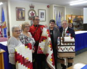 De gauche à droite : Carol LeBlanc, Jeanne Doucette, Corporal Jeffrey LeBlanc, Debra LeBlanc et André Boudreau. &mdash; Norbert LeBlanc