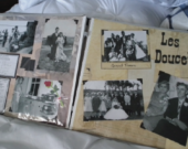 Le scrapbooking peut être un héritage familial. Ici, vous voyez de vieilles photos et des certificats de naissance d’ancêtres.   &mdash; Rosie Aucoin-Grace