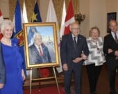 Arthur J. LeBlanc et son épouse Patsy LeBlanc, Louis E. Deveau et son épouse Fedora ainsi que Noël Desprès et son épouse Yvette. &mdash; PHOTO(S) - Lucien Comeau