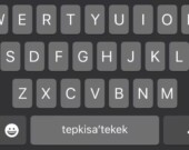Le clavier en Mi’kmaw de Apple.  &mdash; PHOTO : Facebook - Mi'kmaw Kina'matnewey