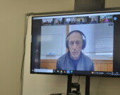 Marcel Aymar du Congrès mondial acadien 2024 a présenté une conférence sur le gros événement, prévu du 10 au 18 août prochain dans le sud-ouest de la Nouvelle-Écosse.  &mdash; PHOTO : Richard Landry
