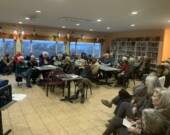 Les membres de la communauté acadienne présents à la réunion communautaire organisée par la Société Héritage Saint-Bernard, pour discuter du futur de l’édifice. 
 &mdash; PHOTOS : Nazaire Joinville