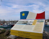 Nouveau panneau au quai de Meteghan.  